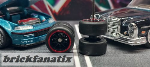 Wheel & Tire Set #018, Metallic red line