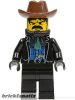 Lego figura Western - Cowboys - Bandit 1 (Black Bart)