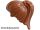 Lego figura Hair Female Ponytail, Reddish brown
