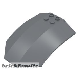   Lego Windscreen 8 x 6 x 2 Curved Sloped Sides, Dark bluish gray