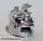 Lego Minifigure, Headgear Helmet Castle with Dragon Crown Top, Chrome Silver