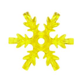 Lego Rock 4 x 4 Crystal, Ice Snowflake, Transparent yellow