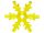 Lego Rock 4 x 4 Crystal, Ice Snowflake, Transparent yellow